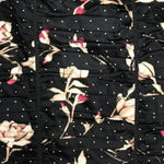 White House | Black Market | Black Floral Polka Dot Ruched Pencil Skirt Size 2 XS Photo 3