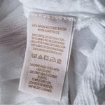 Free People White Mini Dress Embroidered Bell sleeves Size S (mend job pictured) Photo 4