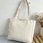 Boutique Canvas Tote Bag White Photo 1
