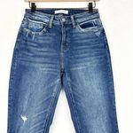 Flying Monkey Cuffed Stretch Boyfriend Jean Size 25 Medium Wash Mid Rise Blue Photo 4