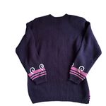 VTG 90’s Melrose Floral Over Sized Sweater Sz SP Cottagecore Peasant Y2K Grunge Purple Photo 2