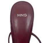 Mango MNG Morla Double Bow Strap Heeled Sandal Burgundy Size 37/ 6.5 Photo 11