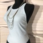 ZARA  Cropped Halter Tank Top Blue Ribbed Knit Size Small Photo 5