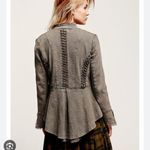 Free People  Victorian Ruffle Lace Up Military Jacket Size XS Photo 2