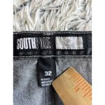 Vintage Y2k Wide Leg Baggy Jeans Raw Gray Embroidered Hip Hop‎ Size 30x32 Photo 2