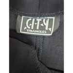 City Triangles Vtg 80s Little Black Dress Silver Mesh Straps S Whimsey goth S/M Photo 3