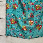 Adrianna Papell Vintage Bright Floral 100% Silk Top & Skirt Suit Set Size 12 Photo 6