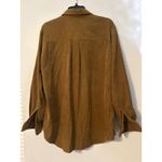 Bill Blass  Suede Look Button Down Shirt Jacket Long Sleeve‎ Brown Women's Size M Photo 1