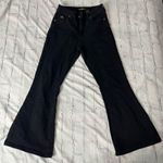 STAG Black Flare Jeans Women’s Size 7 Low Rise Stretch Y2K Retro Bootcut Pants Photo 0