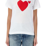 Comme des Garcons Play Womens Heart White Short Sleeve T Photo 0
