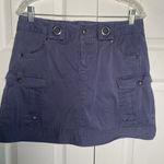 Athleta  Womens Blue Cargo Skirt Organic Cotton Blend Photo 0