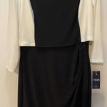 CHAPS by Ralph Lauren Women’s Popover Dress XL Black/Ivory Colorblock NEW Photo 0