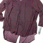 Massini  NWT Women’s Plus Size 3XL Heart Split Back Blouse Photo 0