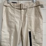 Banana Republic Belted Cargo Pants Wmns 10 Khaki Beige Utility Tapered Trousers Photo 3