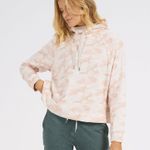 Vuori  100% Organic Cotton Beach Hoodie Bisque Camo Peach White Size XS women Photo 0