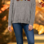 Rachel Zoe Sweater weather “Love”Neutral Fall Vibes High Low Hoodie Sweater Sz M Approx A31 Photo 0