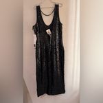Laurence Kazar Lawrence kazar 100%silk vintage sequin NWT DRESS Size large in black Photo 6