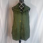 Market & Spruce Market & Sprue Army Green Outdoor Hooded Zip Front Cargo Gorpcore Vest Sz Small Photo 12