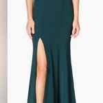 Dress the Population XS EUC. Jordan Crepe Elegant Pine Green Full Length Gown Photo 0