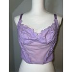 Savage X Fenty Floral Glow Lace Bustier Bra Top Large Purple Photo 1