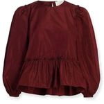 Sangria NWT Cinq a Sept Jackie Three-Quarter Puff-Sleeve Top in Photo 0