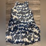 EXPRESS  Blue and Cream Patterned Dress Photo 2