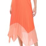 French Connection  Orange/coral Pleated Two Tone Skirt Sz 10 Photo 1
