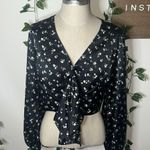 Abercrombie & Fitch  Tie Front Floral Blouse Top Photo 1
