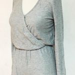 Flared Sleeves Boho Romper Gray Size M Photo 3