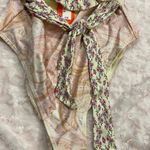 ASOS RIVER ISLAND Floral Print Ruffle Wrap Swimsuit In Pink Size 8 Photo 6