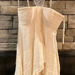 BCBGMAXAZRIA  Cream‎ Backless Dress Photo 0