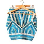 Rebellion Again Cochet Sleeveless Crop Tank Top & Shorts Set Size L Bohemian Photo 1