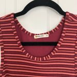 Marine layer  Medium Lexi Rib Daytime Midi Dress in Ruby Wine Multi Stripe Photo 3