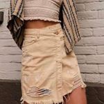 Free People We The Free Parker Destroyed Denim Wrap Skirt Photo 0