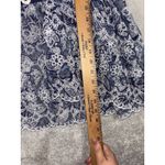 Free People anissa bed jacket medium blue eyelet boho Blouse Lace Tie Photo 9