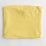 Hollister  Yellow White Striped Bumble Bee Reversible Tube Crop Top Summer Boho  Photo 2