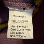 Women's M Size 6 Purple Striped Acrylic Sweater Cropped Photo 2