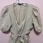 ZARA Blogger Favorite Cut Out Linen Blend Dress. Size S Photo 3