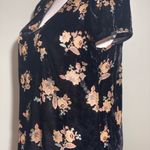 Adyson Parker  Black, cream, pink, light blue Velvet / Sheer Top Size 1X Photo 2