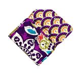 Vera Bradley Plum Crazy Euro Wallet Quilted Floral Purple Cream Bohemian Photo 2