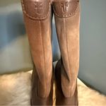 Frye  Gemma Tall Shearling Gray Leather Winter Boots Photo 4