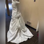 David's Bridal  Off-Shoulder White Wedding Dress Photo 2