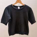 Melrose and Market  Black Short Sleeve Crew Neck Fitted Sweater Size S Photo 1