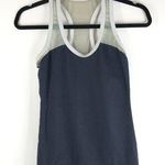 Lululemon Womens Half Mesh Tank Top Racer Back Sleeveless Gym Activewear Blue 6 Photo 0