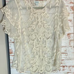 Sundance  Sheer Embroidered Top Small Photo 0