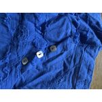 Lulu B Hippie Cottage Embroidered Asymmetrical Cotton Tunic Top Size Large Beach Blue Photo 7