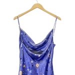 ZARA  Sun Moon & Stars Lilac Satin Drape Neck Mini Slip Dress Size Small NEW NWOT Photo 4