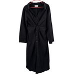 Modern Citizen Taylor Dress Size Large NEW Off Shoulder Shirt Midi Black NWOT Photo 2