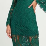 Lulus Enrapturing Elegance Green Lace Long Sleeve Midi Dress size small bridal​​ Photo 1