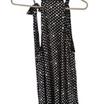 Loft  Halter Top Sleeveless Tie Neck Blouse Black White Polka Dot M Photo 8